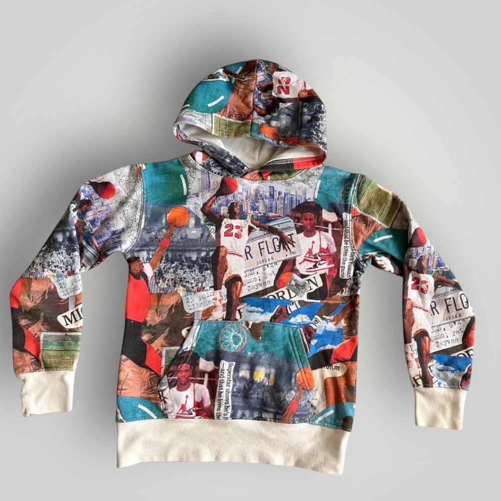 Jordan Boys Michael Jordan Collage Print Fleece Hoodie Multi Color Size S 8-10
